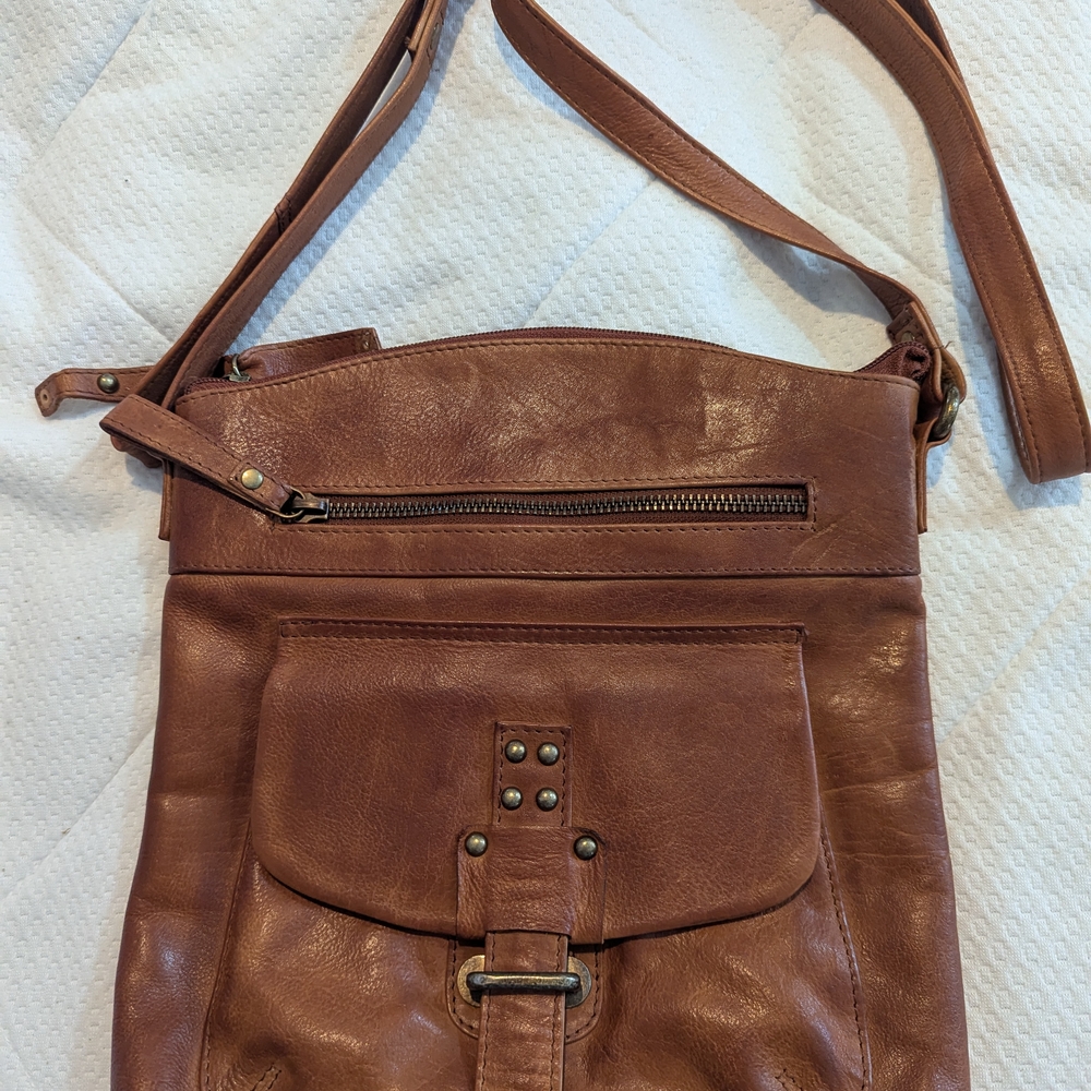 Brown Leather Crossbody Bag